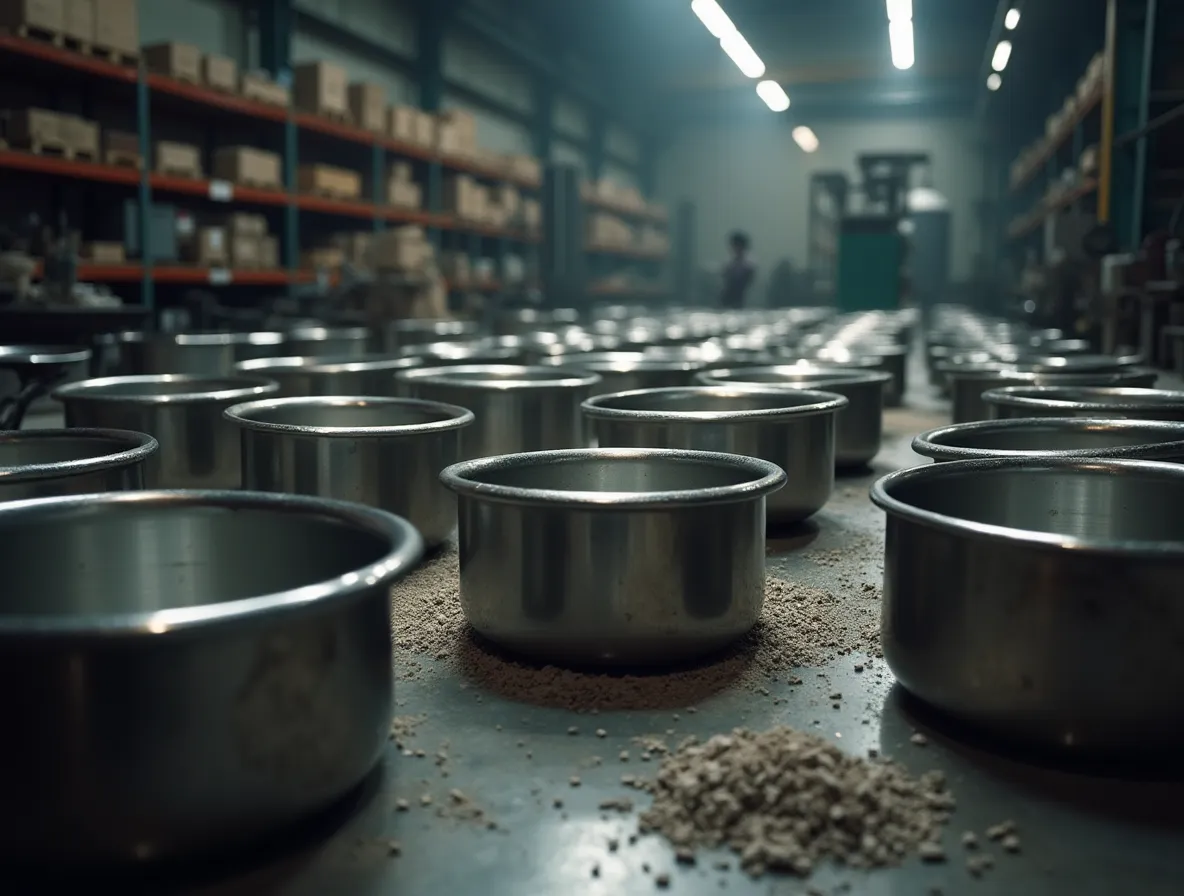 Stainless steel sauce pot with professional mirror buffing and polishing finish by ASIF BUFFING WORKS in Vasai