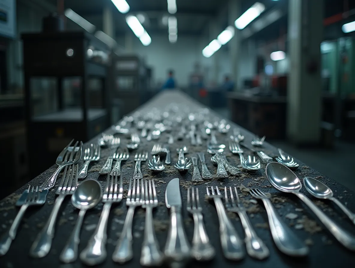 Antique silverware restoration and buffing service with mirror polish finish for utensils and cookware